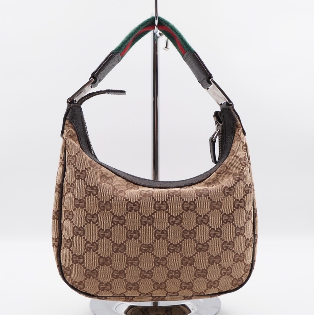 ❌️❌️SOLD❌️❌️CG20 💟 Gucci GG Canvas Small Hobo Sherry Line - Picture 2 of 11